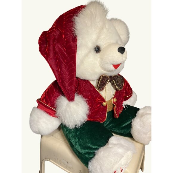 Holiday Snowflake TEDDY BEAR 21" plush stuffed Christmas DanDee- 2002 collectibl - Picture 11 of 14